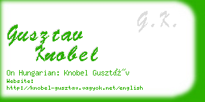 gusztav knobel business card